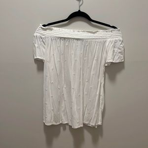 OLd Navy Small off the shoulder flowy top in white